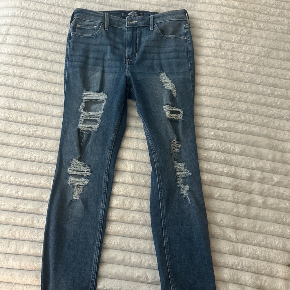 Women's Distressed Blue Jeans